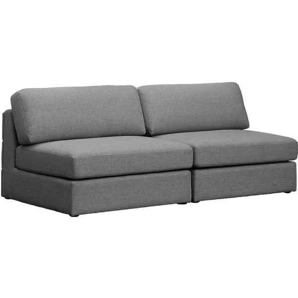 Meridian Beckham Stationary Fabric Sofa 681Grey-S76B IMAGE 1