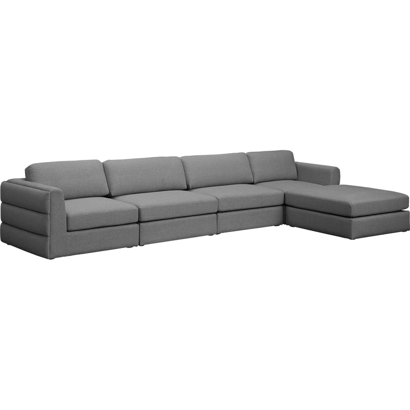 Meridian Beckham Fabric Sectional 681Grey-Sec5A IMAGE 1