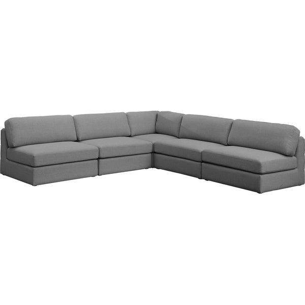 Meridian Beckham Fabric Sectional 681Grey-Sec5C IMAGE 1