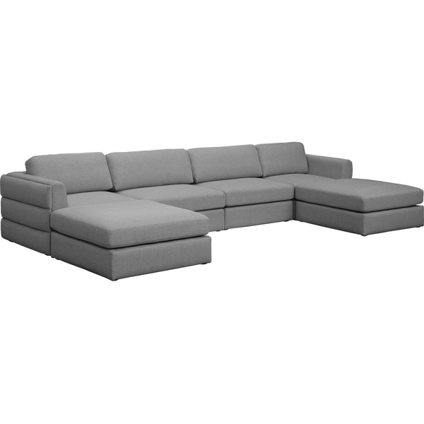 Meridian Beckham Fabric Sectional 681Grey-Sec6C IMAGE 1