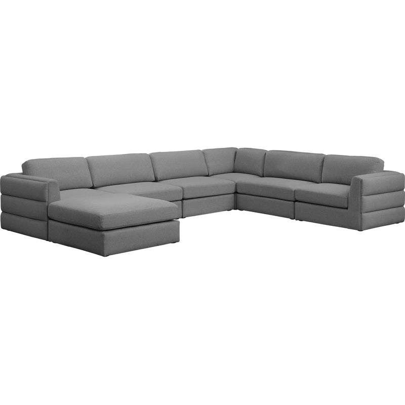 Meridian Beckham Fabric Sectional 681Grey-Sec7A IMAGE 1