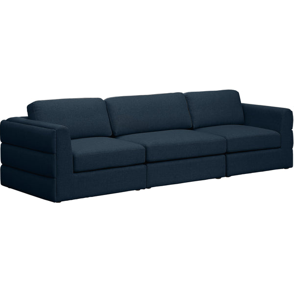 Meridian Beckham Stationary Fabric Sofa 681Navy-S114A IMAGE 1