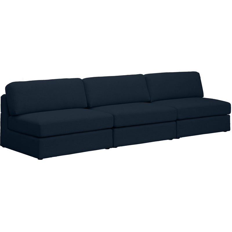 Meridian Beckham Stationary Fabric Sofa 681Navy-S114B IMAGE 1