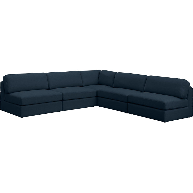 Meridian Beckham Fabric Sectional 681Navy-Sec5C IMAGE 1