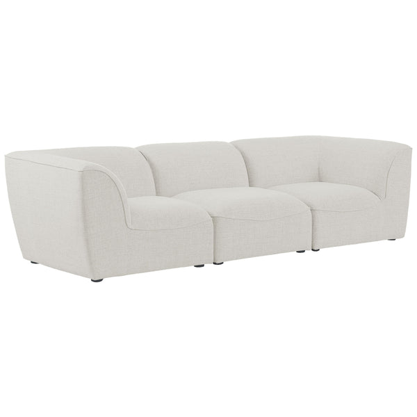 Meridian Miramar Stationary Fabric Sofa 683Cream-S109 IMAGE 1