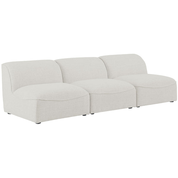 Meridian Miramar Stationary Fabric Sofa 683Cream-S99 IMAGE 1