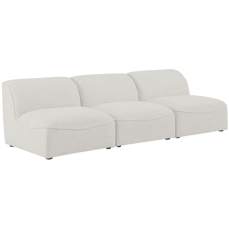 Meridian Miramar Stationary Fabric Sofa 683Cream-S99 IMAGE 1