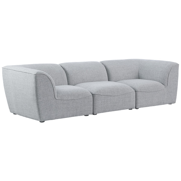 Meridian Miramar Stationary Fabric Sofa 683Grey-S109 IMAGE 1