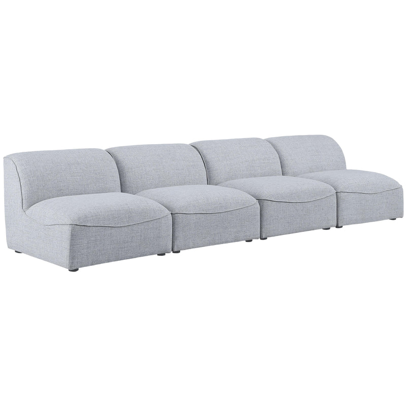 Meridian Miramar Stationary Fabric Sofa 683Grey-S132 IMAGE 1