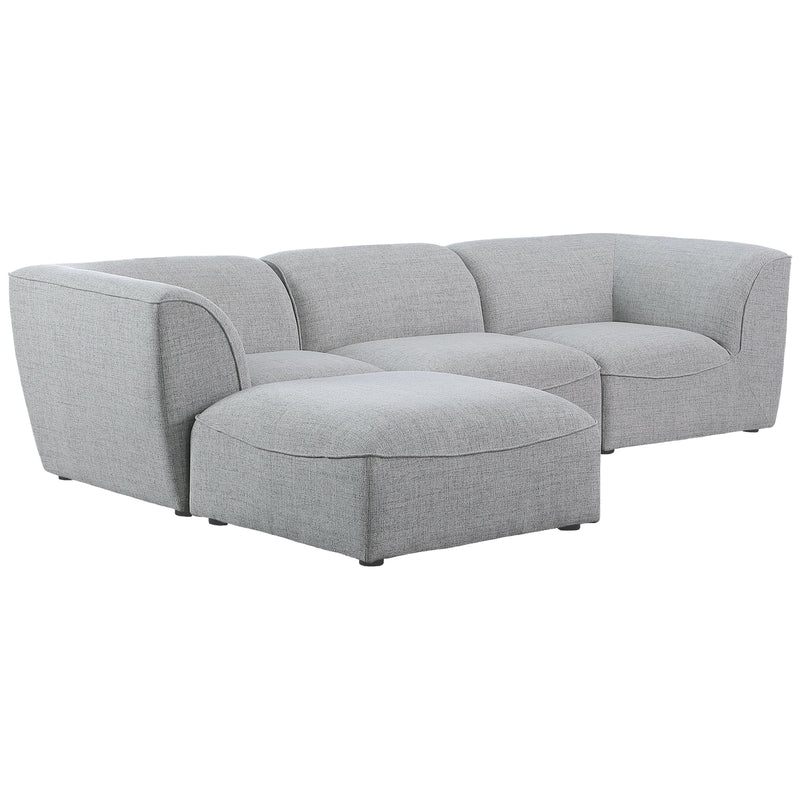 Meridian Miramar Fabric Sectional 683Grey-Sec4A IMAGE 1