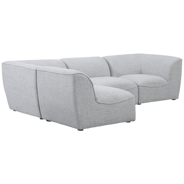 Meridian Miramar Fabric Sectional 683Grey-Sec4B IMAGE 1