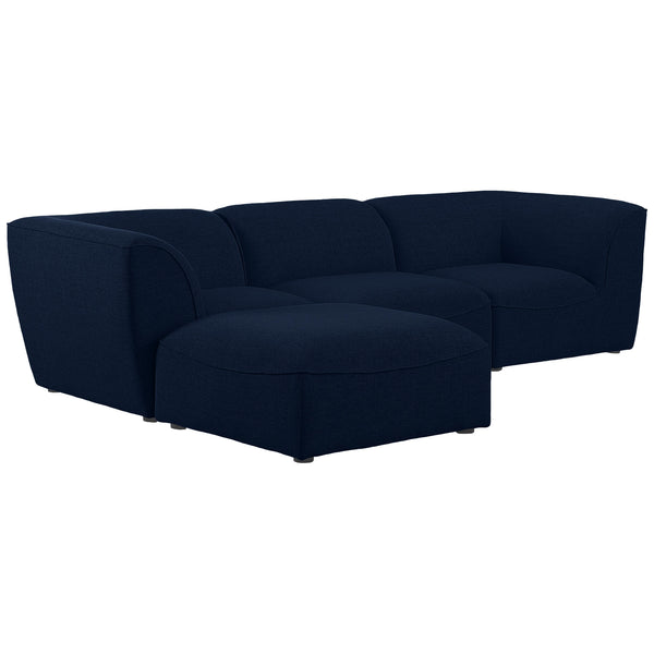 Meridian Miramar Fabric Sectional 683Navy-Sec4A IMAGE 1