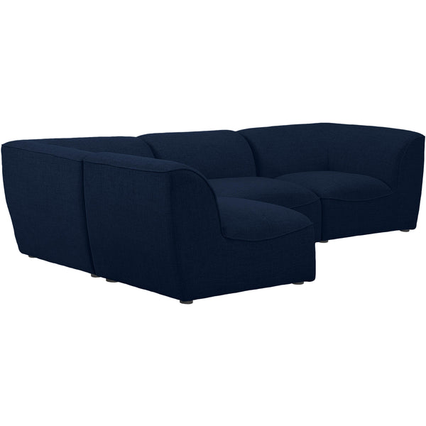 Meridian Miramar Fabric Sectional 683Navy-Sec4B IMAGE 1