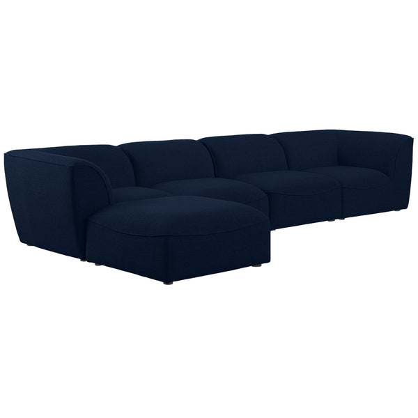 Meridian Miramar Fabric Sectional 683Navy-Sec5A IMAGE 1