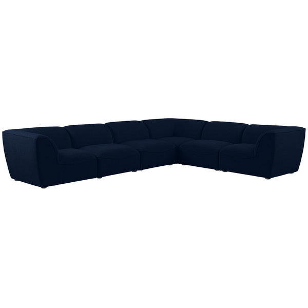 Meridian Miramar Fabric Sectional 683Navy-Sec6B IMAGE 1