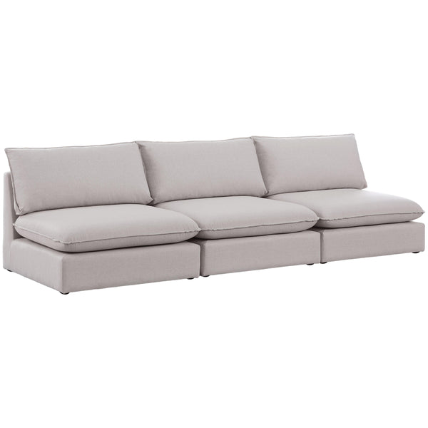 Meridian Mackenzie Stationary Fabric Sofa 688Beige-S120A IMAGE 1