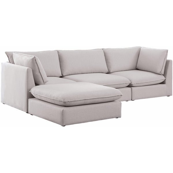 Meridian Mackenzie Fabric Sectional 688Beige-Sec4B IMAGE 1