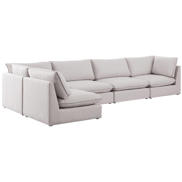 Meridian Mackenzie Fabric Sectional 688Beige-Sec5A IMAGE 1