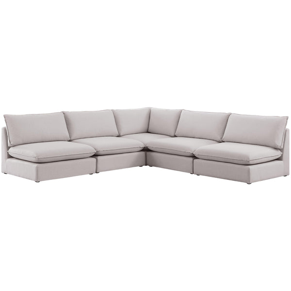 Meridian Mackenzie Fabric Sectional 688Beige-Sec5C IMAGE 1