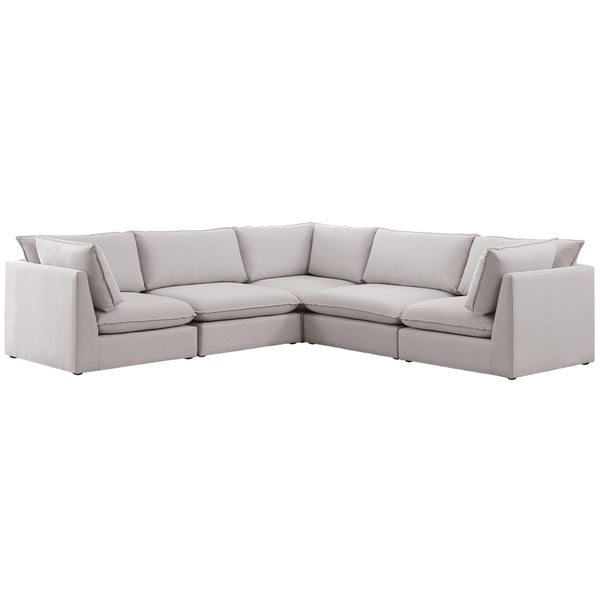 Meridian Mackenzie Fabric Sectional 688Beige-Sec5D IMAGE 1