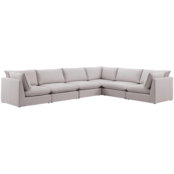 Meridian Mackenzie Fabric Sectional 688Beige-Sec6A IMAGE 1