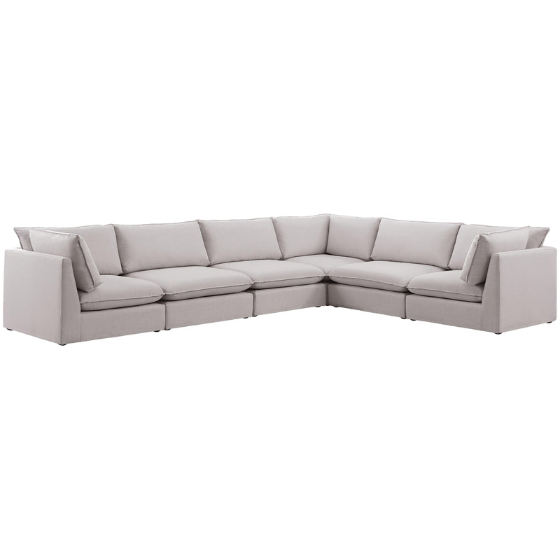 Meridian Mackenzie Fabric Sectional 688Beige-Sec6A IMAGE 1