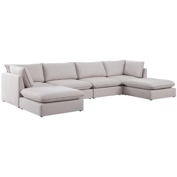 Meridian Mackenzie Fabric Sectional 688Beige-Sec6B IMAGE 1