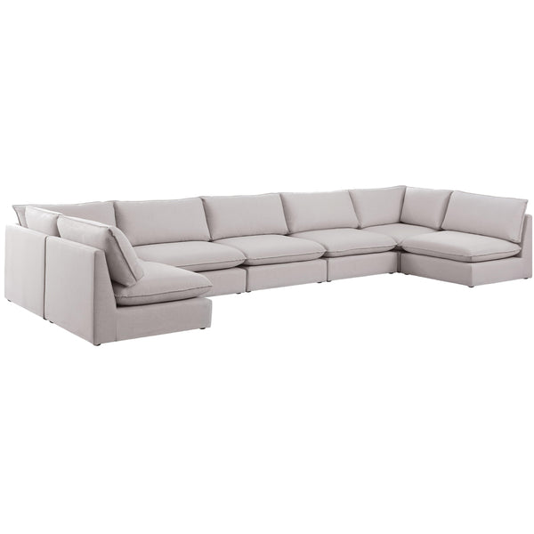 Meridian Mackenzie Fabric Sectional 688Beige-Sec7A IMAGE 1