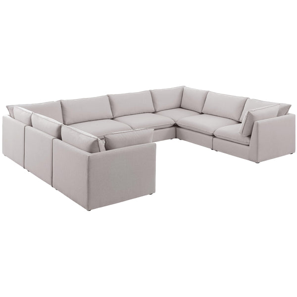 Meridian Mackenzie Fabric Sectional 688Beige-Sec8A IMAGE 1