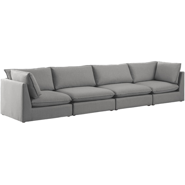 Meridian Mackenzie Stationary Fabric Sofa 688Grey-S160B IMAGE 1