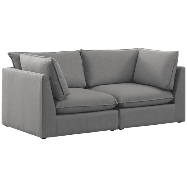 Meridian Mackenzie Stationary Fabric Sofa 688Grey-S80B IMAGE 1