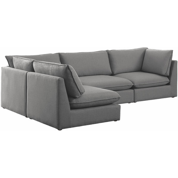 Meridian Mackenzie Fabric Sectional 688Grey-Sec4A IMAGE 1