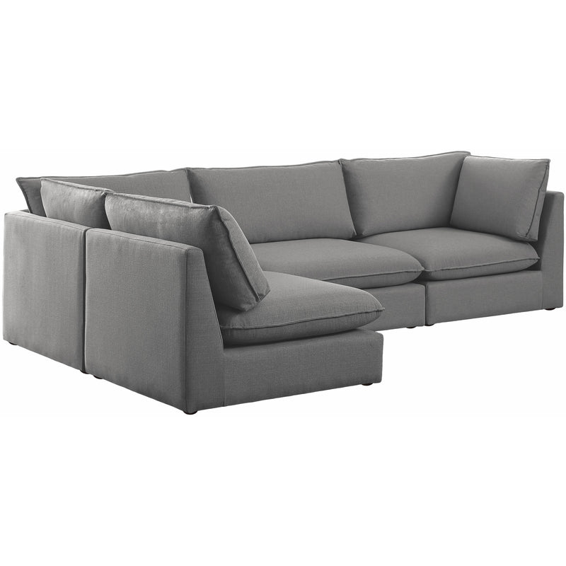 Meridian Mackenzie Fabric Sectional 688Grey-Sec4A IMAGE 1