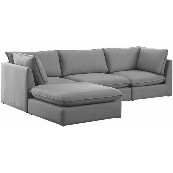 Meridian Mackenzie Fabric Sectional 688Grey-Sec4B IMAGE 1