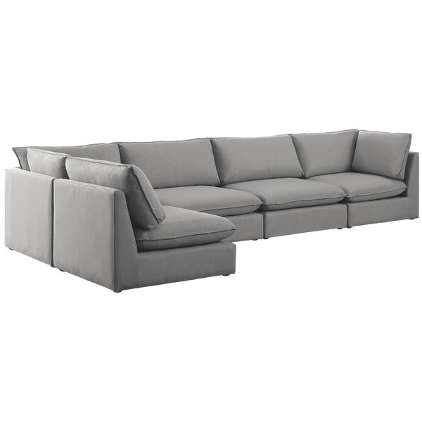 Meridian Mackenzie Fabric Sectional 688Grey-Sec5A IMAGE 1