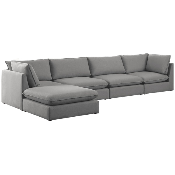 Meridian Mackenzie Fabric Sectional 688Grey-Sec5B IMAGE 1