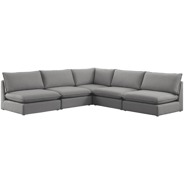 Meridian Mackenzie Fabric Sectional 688Grey-Sec5C IMAGE 1