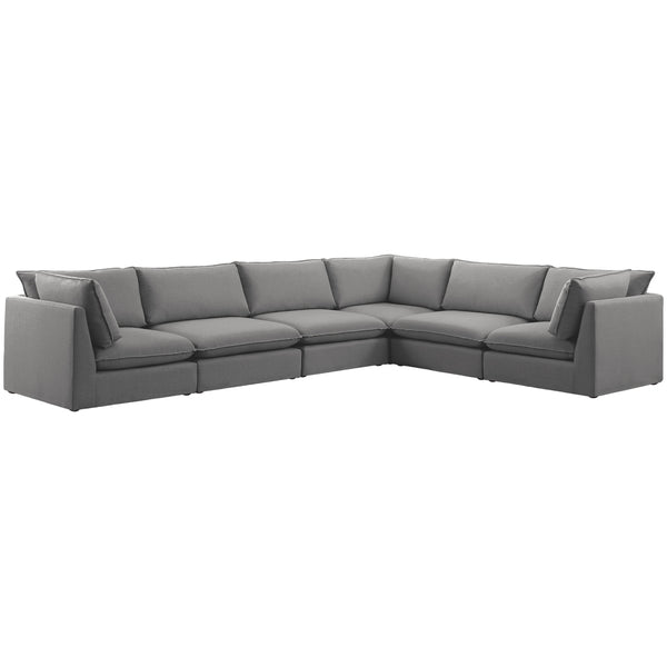 Meridian Mackenzie Fabric Sectional 688Grey-Sec6A IMAGE 1