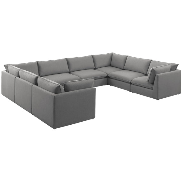 Meridian Mackenzie Fabric Sectional 688Grey-Sec8A IMAGE 1