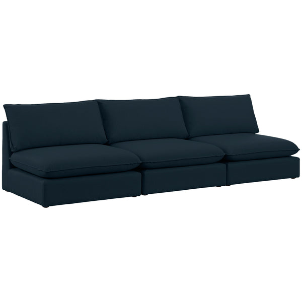 Meridian Mackenzie Stationary Fabric Sofa 688Navy-S120A IMAGE 1