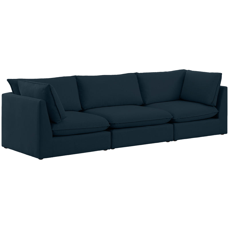 Meridian Mackenzie Stationary Fabric Sofa 688Navy-S120B IMAGE 1