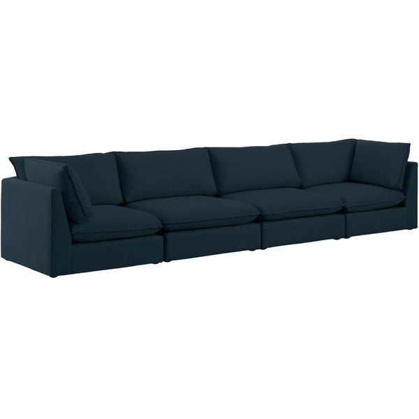 Meridian Mackenzie Stationary Fabric Sofa 688Navy-S160B IMAGE 1