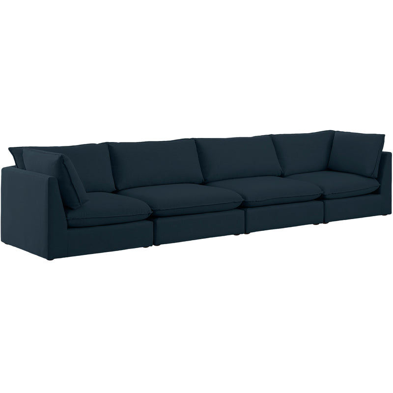 Meridian Mackenzie Stationary Fabric Sofa 688Navy-S160B IMAGE 1