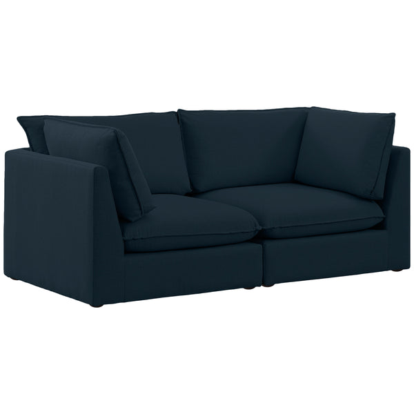 Meridian Mackenzie Stationary Fabric Sofa 688Navy-S80B IMAGE 1