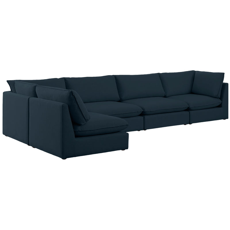 Meridian Mackenzie Fabric Sectional 688Navy-Sec5A IMAGE 1