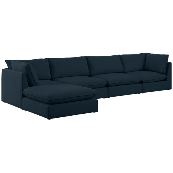 Meridian Mackenzie Fabric Sectional 688Navy-Sec5B IMAGE 1