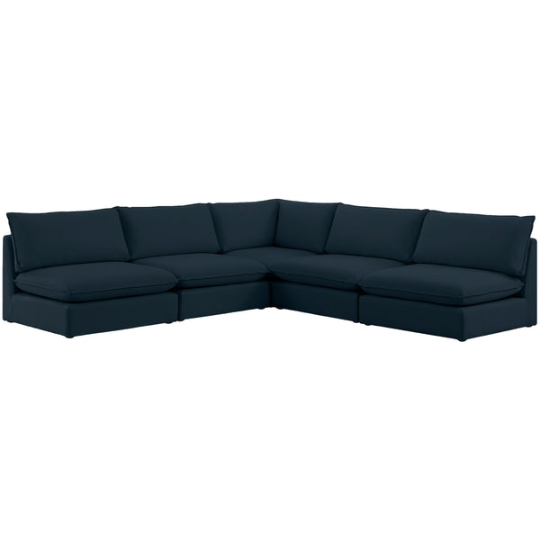 Meridian Mackenzie Fabric Sectional 688Navy-Sec5C IMAGE 1