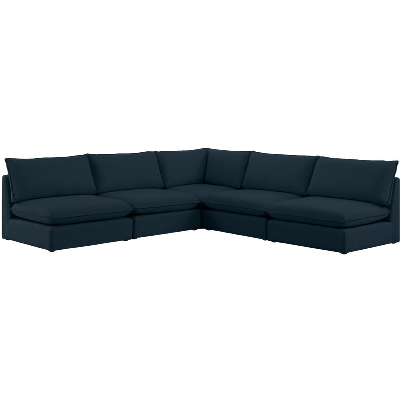 Meridian Mackenzie Fabric Sectional 688Navy-Sec5C IMAGE 1