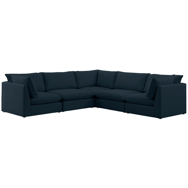 Meridian Mackenzie Fabric Sectional 688Navy-Sec5D IMAGE 1