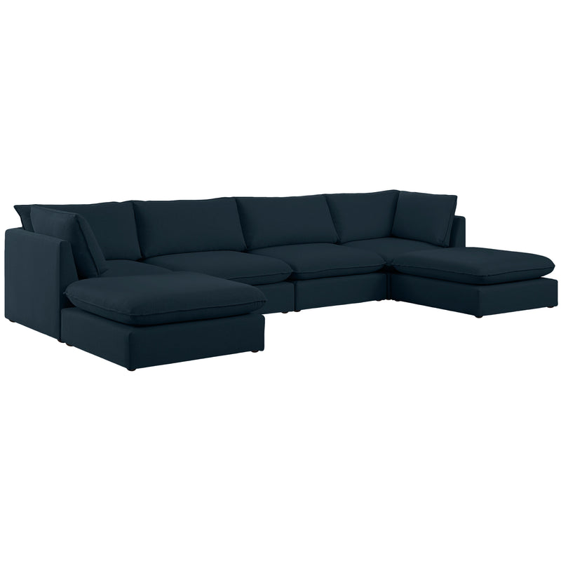 Meridian Mackenzie Fabric Sectional 688Navy-Sec6B IMAGE 1